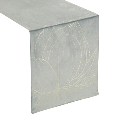 Tischdecke BLINK 12 silber 35x140 silber Velvet Samt