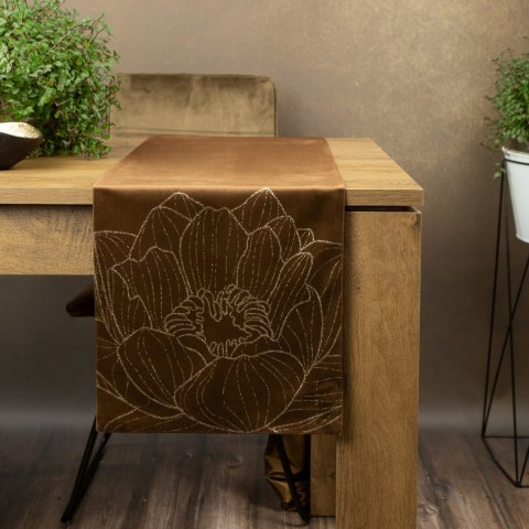 Tischdecke BLINK 13 braun 35x220 braun Velvet Samt