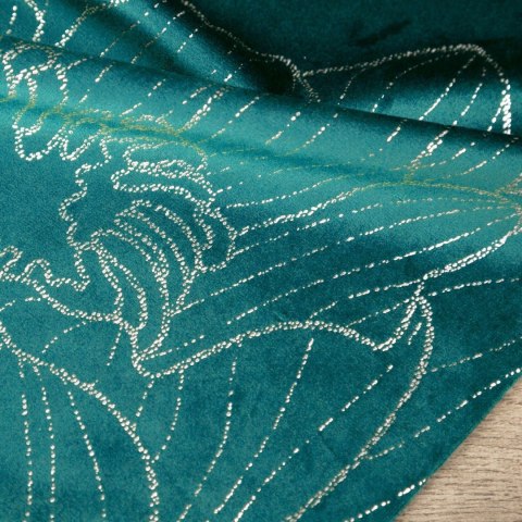 Tischdecke BLINK 13 35x220 dunkeltürkis Velvet Samt