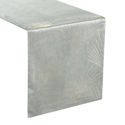 Tischdecke BLINK 14 silber 35x180 silber Velvet Samt