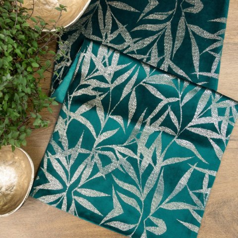 Tischdecke BLINK 15 35x140 dunkeltürkis Velvet Samt