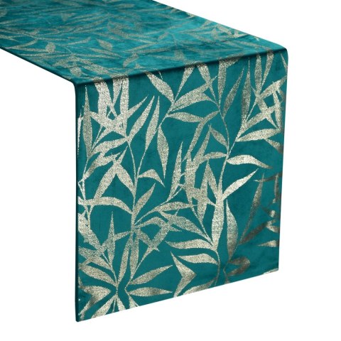 Tischdecke BLINK 15 35x220 dunkeltürkis Velvet Samt