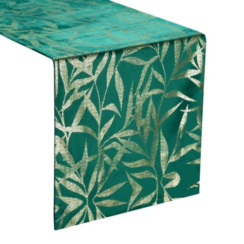 Tischdecke BLINK 15 35x140 dunkelgrün Velvet Samt