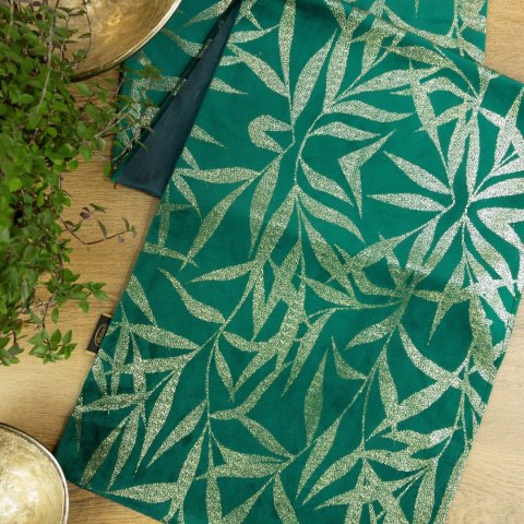 Tischdecke BLINK 15 35x180 dunkelgrün Velvet Samt