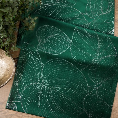 Tischdecke BLINK 16 35x220 dunkelgrün Velvet Samt