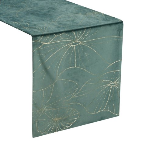 Tischdecke BLINK 18 35x140 dunkelminze Velvet Samt