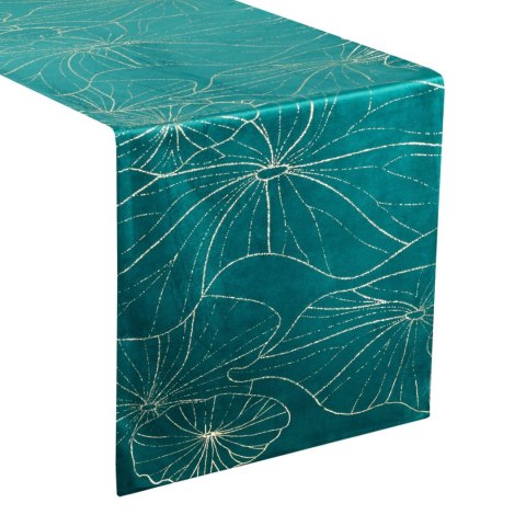 Tischdecke BLINK 18 35x180 dunkeltürkis Velvet Samt