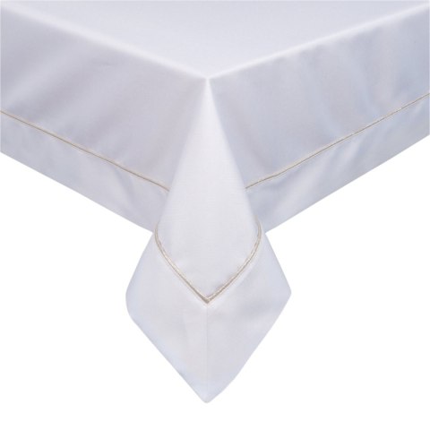Tischdecke MADELE weiß gold 140x180