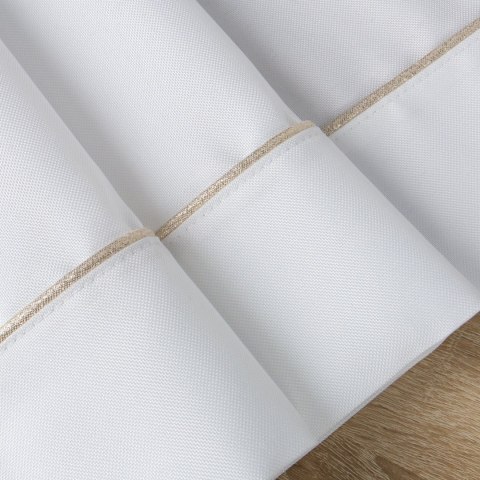 Tischdecke MADELE weiß gold 40x140