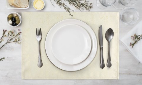 Tischdecke SPARKLE creme gold 140x220 creme gold