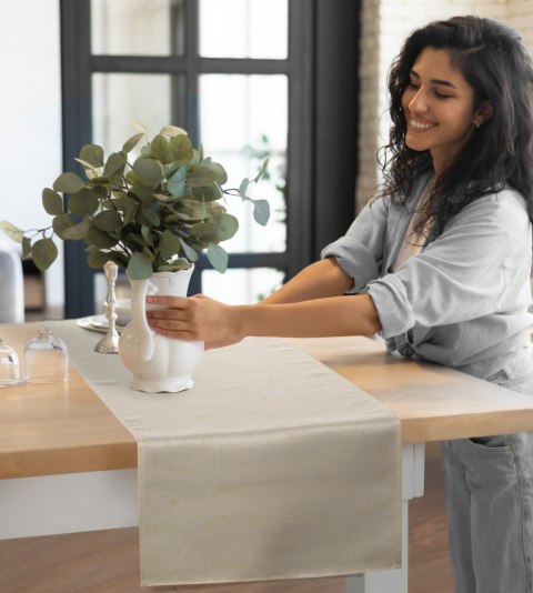 Tischdecke SPARKLE creme gold 40x140 creme gold