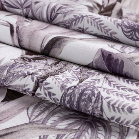 Tischdecke DAVOS2 40X140 lila grau mit botanischem Muster