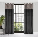 Vorhang AGNES schwarz 140x250 Ösen