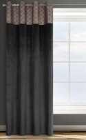 Vorhang AGNES schwarz 140x250 Ösen