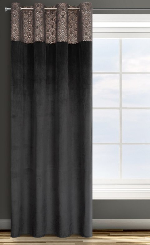 Vorhang AGNES schwarz 140x250 Ösen