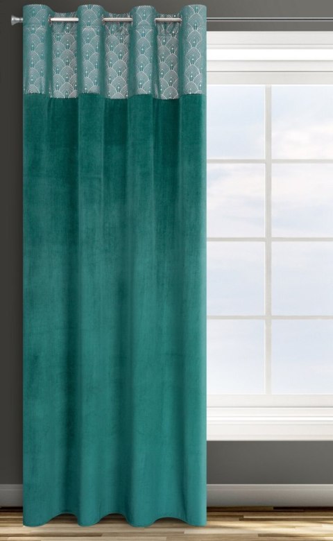 Vorhang AGNES türkis 140x250 Ösen