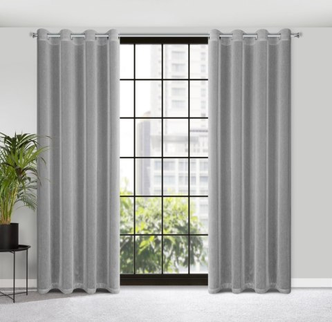 Vorhang ADELA stahl 140x250 Ösen