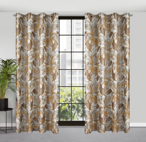 Vorhang ADEL weiß silber 140x250 Ösen