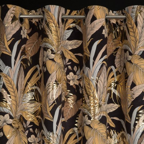 Vorhang ADEL schwarz gold 140x250 Ösen