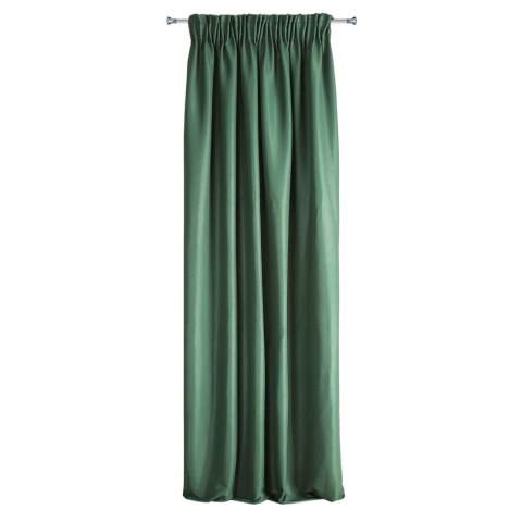 Vorhang AGGIE dunkelgrün 140x270 Kräuselband