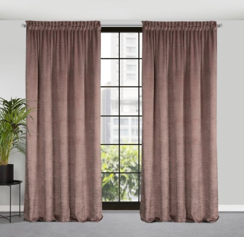 Vorhang AIR altrosaR 140x270 Kräuselband