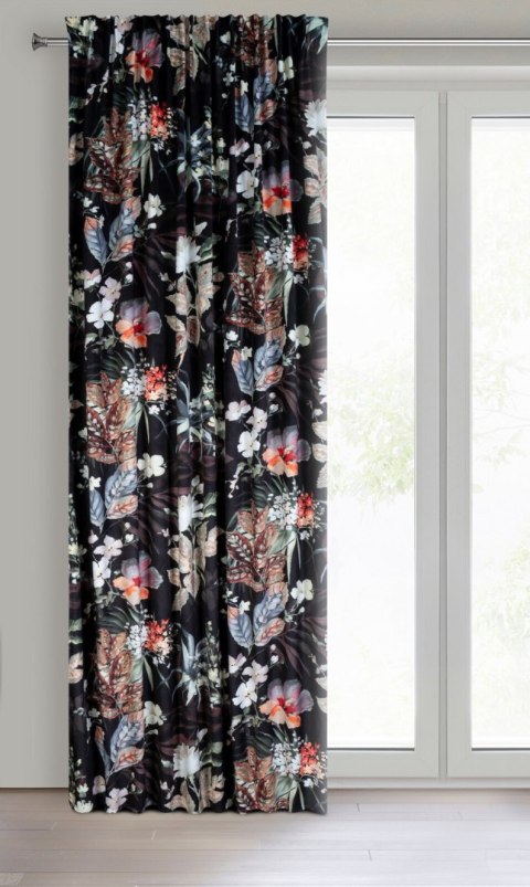 Vorhang ALANI schwarz RU 140x270 Kräuselband