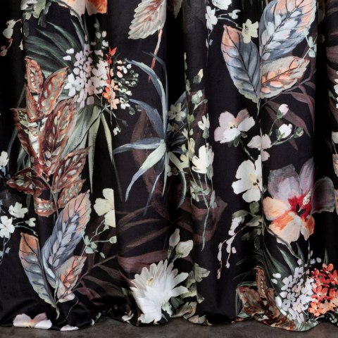 Vorhang ALANI schwarz RU 140x270 Kräuselband