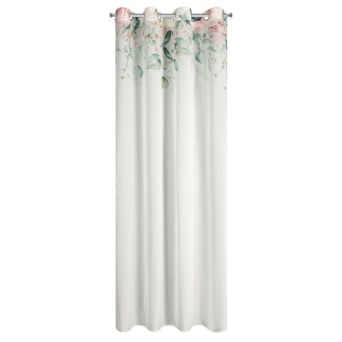 Vorhang ALORA weiß rosa 135x250 Ösen