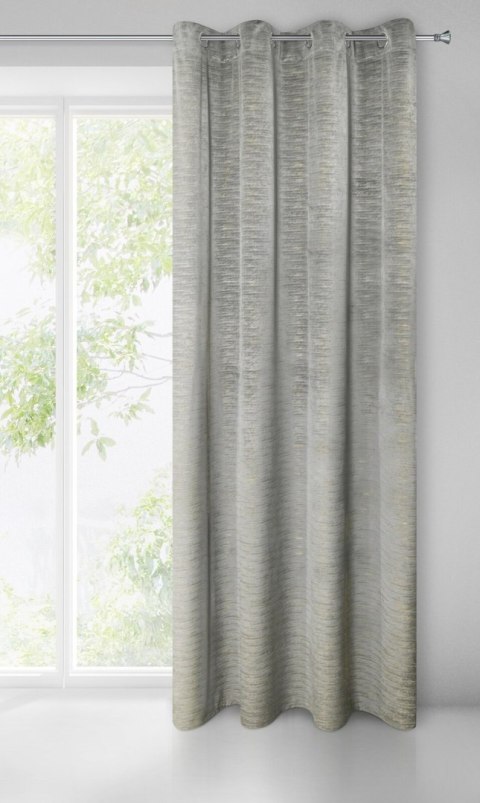 Vorhang ALUVIA stahl 140x250 Ösen