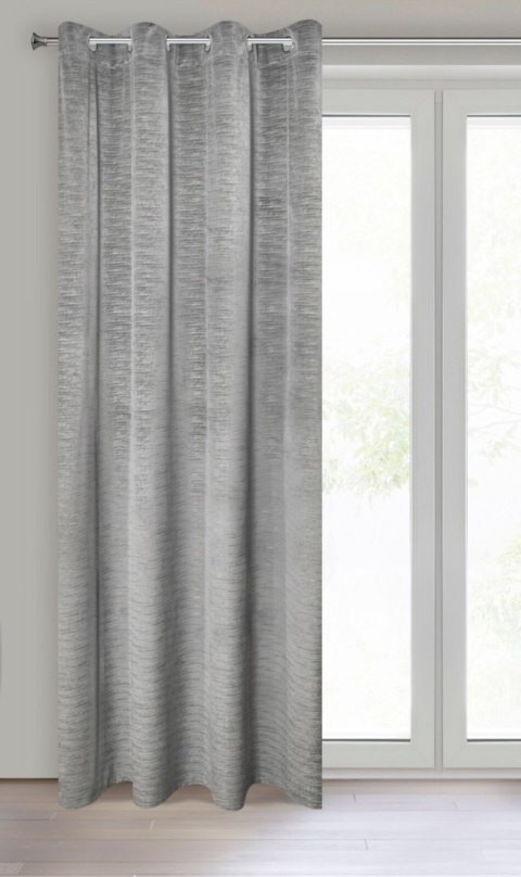 Vorhang ALUVIA stahl 140x250 Ösen