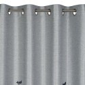 Vorhang ALVIN silber blau 140x250 Ösen