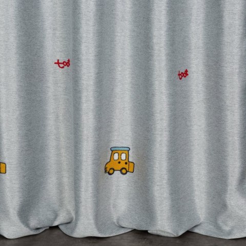 Vorhang ALVIN silber blau 140x250 Ösen