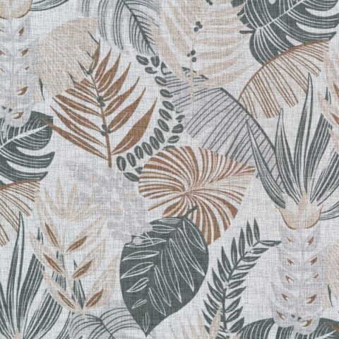 Vorhang AMELA weiß grün 140x250 Ösen