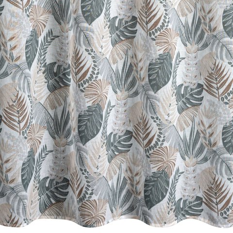 Vorhang AMELA weiß grün 140x250 Ösen