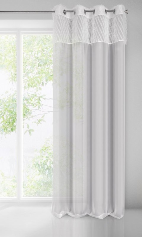 Vorhang AMIRA silber 140x250 Ösen