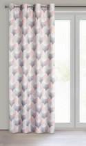 Vorhang ASETA silber rosa 140x250 Ösen