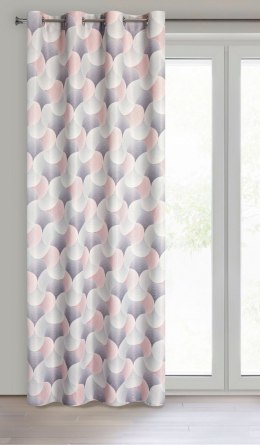 Vorhang ASETA silber rosa 140x250 Ösen