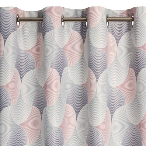 Vorhang ASETA silber rosa 140x250 Ösen