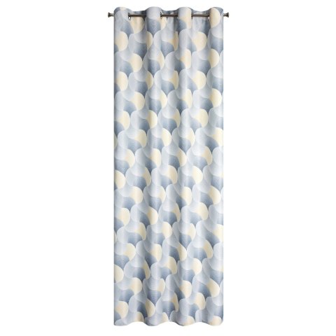 Vorhang ASETA silber gelb 140x250 Ösen