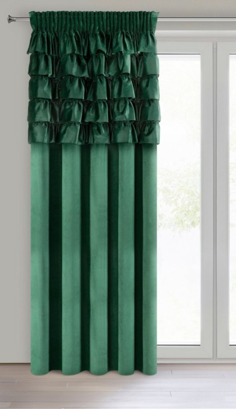 Vorhang AURA dunkelgrün 140x270 Kräuselband