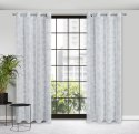Vorhang AMBER grau weiß 140x250 Ösen