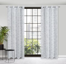 Vorhang AMBER grau weiß 140x250 Ösen