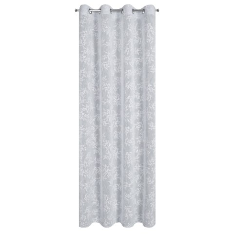 Vorhang AMBER grau weiß 140x250 Ösen