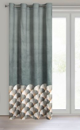 Vorhang GINA stahl 140x250 Ösen