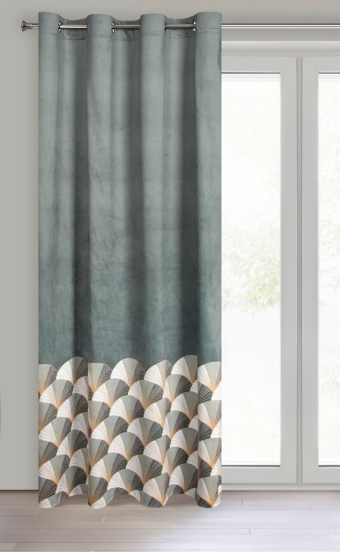 Vorhang GINA stahl 140x250 Ösen