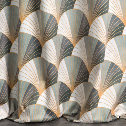 Vorhang GINA stahl 140x250 Ösen