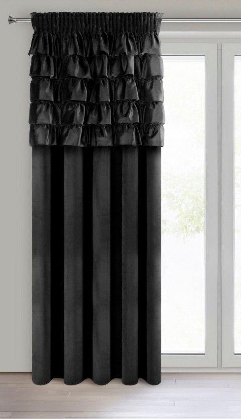 Vorhang AURA schwarz 140x270 Kräuselband