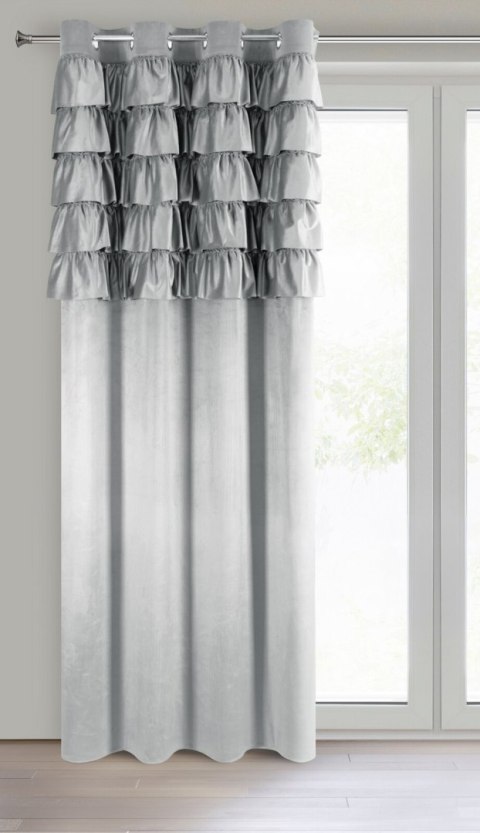 Vorhang AURA silber 140x250 Ösen