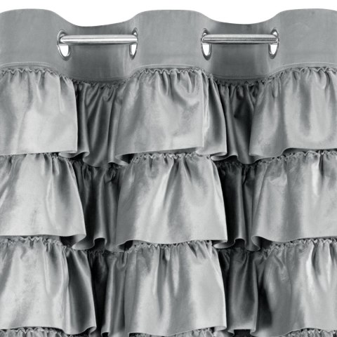 Vorhang AURA silber 140x250 Ösen