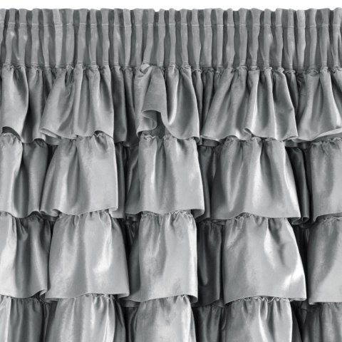 Vorhang AURA silber 140x270 Kräuselband